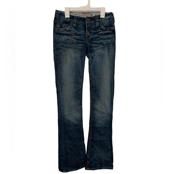 🍀 5/$25🍀 1921 Western Glove Works women’s Distressed Handcrafted Jeans 26” - Picture 1 of 13